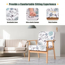 Load image into Gallery viewer, Modern Accent Armchair Fabric Lounge Chair with Rubber Wood Leg-White