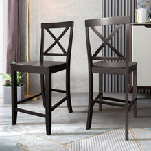 Load image into Gallery viewer, 24" 2 Pack Rubber Wood Frame Kitchen Chairs