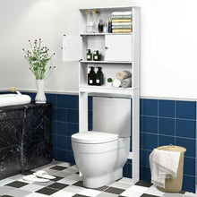 Load image into Gallery viewer, Bathroom Wood Organizer Shelf Storage Rack with Cabinet