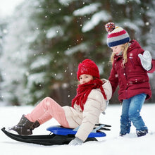 Load image into Gallery viewer, Folding Kids Metal Snow Sled Frost-Resistant w/Pull Rope Snow Slider Seat