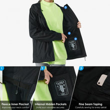 Load image into Gallery viewer, Women's Waterproof & Windproof Rain Jacket with Velcro Cuff-Black-M