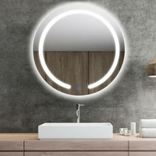 Load image into Gallery viewer, 20" LED Touch Button Wall Mount Bathroom Round Mirror