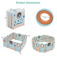Load image into Gallery viewer, 14-Panel Foldable Baby Safety Play Yard with Lockable Gate