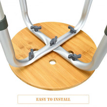 Load image into Gallery viewer, Slip-Resistant Rubber Tip Bamboo Bath Seat Shower Chair