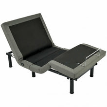 Load image into Gallery viewer, Adjustable Massage Upholstered Bed Base with Remote Control & USB Ports-Twin size