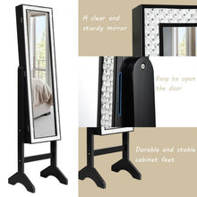Load image into Gallery viewer, Attractive Rectangle Mirrored Jewelry Cabinet-Black
