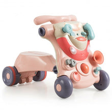 Load image into Gallery viewer, 2-in-1 Baby Walker with Activity Center-Pink