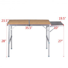 Load image into Gallery viewer, Aluminum Folding Picnic Camping Table with MDF Table Top