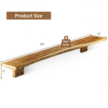 Load image into Gallery viewer, 60" Wall Shelf Wood Floating Shelf Wall Mounted Storage Rack