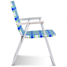 Load image into Gallery viewer, 6 pcs Folding Beach Chair Camping Lawn Webbing Chair-Blue
