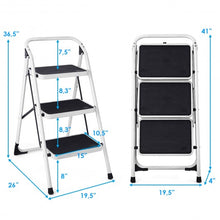 Load image into Gallery viewer, HD 3 Step Ladder Platform Lightweight Folding Stool