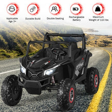 Load image into Gallery viewer, 12 V Electric Kids Ride-On Car 2-Seater SUV Off-Road UTV with Remote-Black