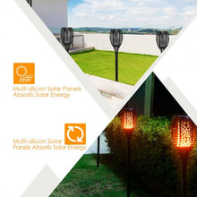 Load image into Gallery viewer, 4 pcs Solar Waterproof Flickering Dancing Flame Lamp