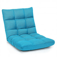 Load image into Gallery viewer, 14-Position Adjustable Folding Lazy Gaming Sofa-Light Blue