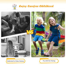 Load image into Gallery viewer, Saucer Tree Swing Surf Kids Outdoor Adjustable Oval Platform Set w/Handle-Color