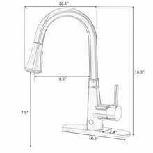 Load image into Gallery viewer, Pull-down Single Handle Brushed Nickel Kitchen Faucet