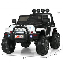 Load image into Gallery viewer, 12V Kids Spring Suspension Ride On Truck-Black & White