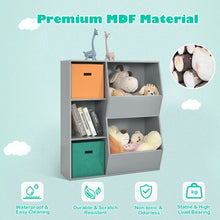 Load image into Gallery viewer, Kids Toy Storage Cabinet Shelf Organizer -Gray