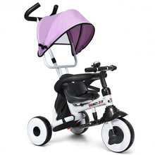 Load image into Gallery viewer, 4-in-1 Kids Baby Stroller Tricycle Detachable Learning Toy Bike-Pink