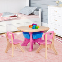 Load image into Gallery viewer, In/Outdoor 3-Piece Plastic Children Play Table & Chair Set