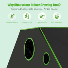 Load image into Gallery viewer, 96"x48"x72" Mylar Hydroponic Grow Tent Roof Cube w/Observation Window and Tray