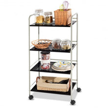 Load image into Gallery viewer, 4 Tiers Rolling Cart Storage Display Rack