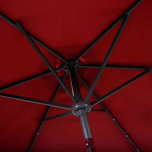 Load image into Gallery viewer, 9FT Patio Solar Umbrella LED Patio Market Steel Tilt W/ Crank Outdoor New-Burgundy