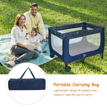 Load image into Gallery viewer, Portable Baby Playpen with Mattress Foldable Design-Blue
