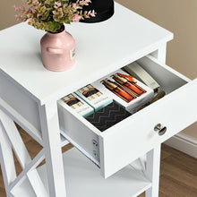 Load image into Gallery viewer, 2pcs Bedroom Side End Nightstand with Drawer-White