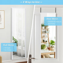 Load image into Gallery viewer, Full Length Metal Door Mirror with Adjustable Hook-White