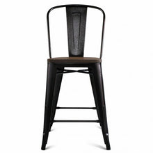 Load image into Gallery viewer, Copper Set of 2 Metal Wood Counter Chairs
