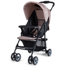 Load image into Gallery viewer, 5-Point Safety System Foldable Lightweight Baby Stroller-Coffee