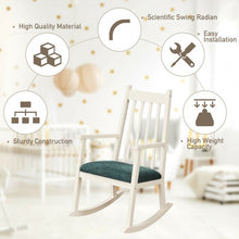 Load image into Gallery viewer, Children's Wooden Rocking Chair with Cushion-White