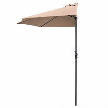 Load image into Gallery viewer, 9Ft Patio Bistro Half Round Umbrella -Beige
