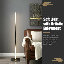 Load image into Gallery viewer, 48" Helix LED Floor Lamp Modern Standing Pole Light-Black