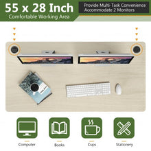 Load image into Gallery viewer, 58" x 28" Universal Tabletop for Standard and Standing Desk Frame-Natural