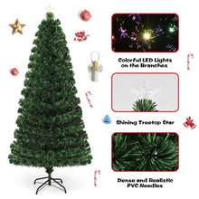 Load image into Gallery viewer, 5' / 6' / 7' Fiber Optic Artificial Christmas Tree with LED Lights-7'