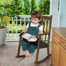 Load image into Gallery viewer, Children's Wooden Rocking Chair with Cushion-Walnut