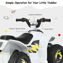Load image into Gallery viewer, 6V Kids Electric ATV 4 Wheels Ride-On Toy -White