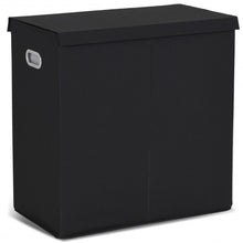 Load image into Gallery viewer, Double Laundry Hamper Storage Collapsible Basket Cothes Organizer-Black