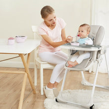 Load image into Gallery viewer, Baby Convertible High Chair with Wheels-Gray
