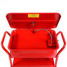 Load image into Gallery viewer, 20 Gallon Mobile Parts Washer Cart Electric Solvent Pump Cleaner