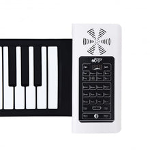Load image into Gallery viewer, 61 Key Electronic Roll up Silicone Rechargeable Piano Keyboard-White