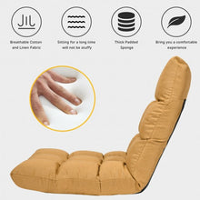 Load image into Gallery viewer, 14-Position Adjustable Folding Lazy Gaming Sofa-Yellow
