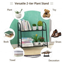 Load image into Gallery viewer, 2-tier Patio Metal Plant Stand