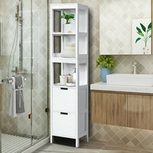 Load image into Gallery viewer, 5-Tier Multifunctional Bathroom Floor Cabine Storage with 2 Drawers