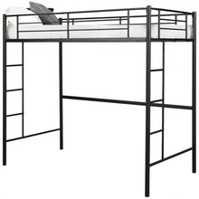 Load image into Gallery viewer, Metal Twin Loft Ladder Beds-Black
