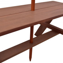 Load image into Gallery viewer, Outdoor 4-Seat Kid's Picnic Table Bench with Umbrella