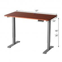 Load image into Gallery viewer, Electric Height Adjustable Standing Desk with Memory Controller-Brown