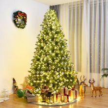Load image into Gallery viewer, Pre-Lit Artificial PVC Christmas Tree with LED Lights & Stand-8'